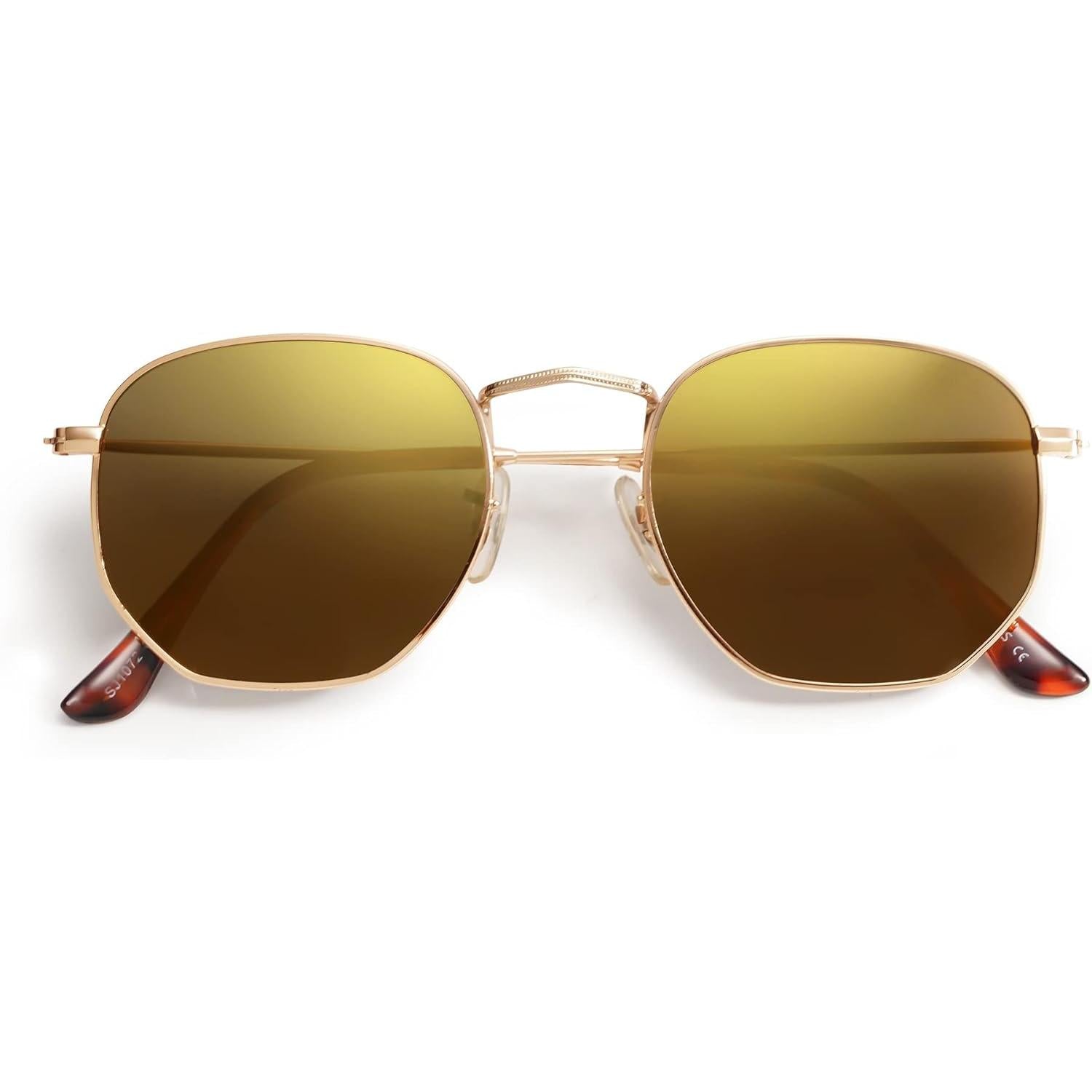 Lentes de Sol SOJOS SJ1072 Cuadrados Polarizados, Estilo Hexagonal Pequeño Retro, Unisex UV400 para Hombre y Mujer